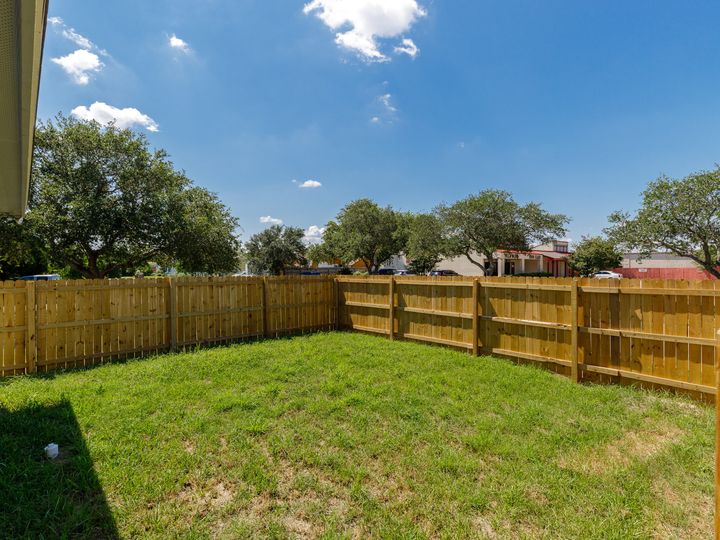 Fenced back yard