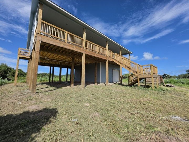 Raised coastal home on pilings