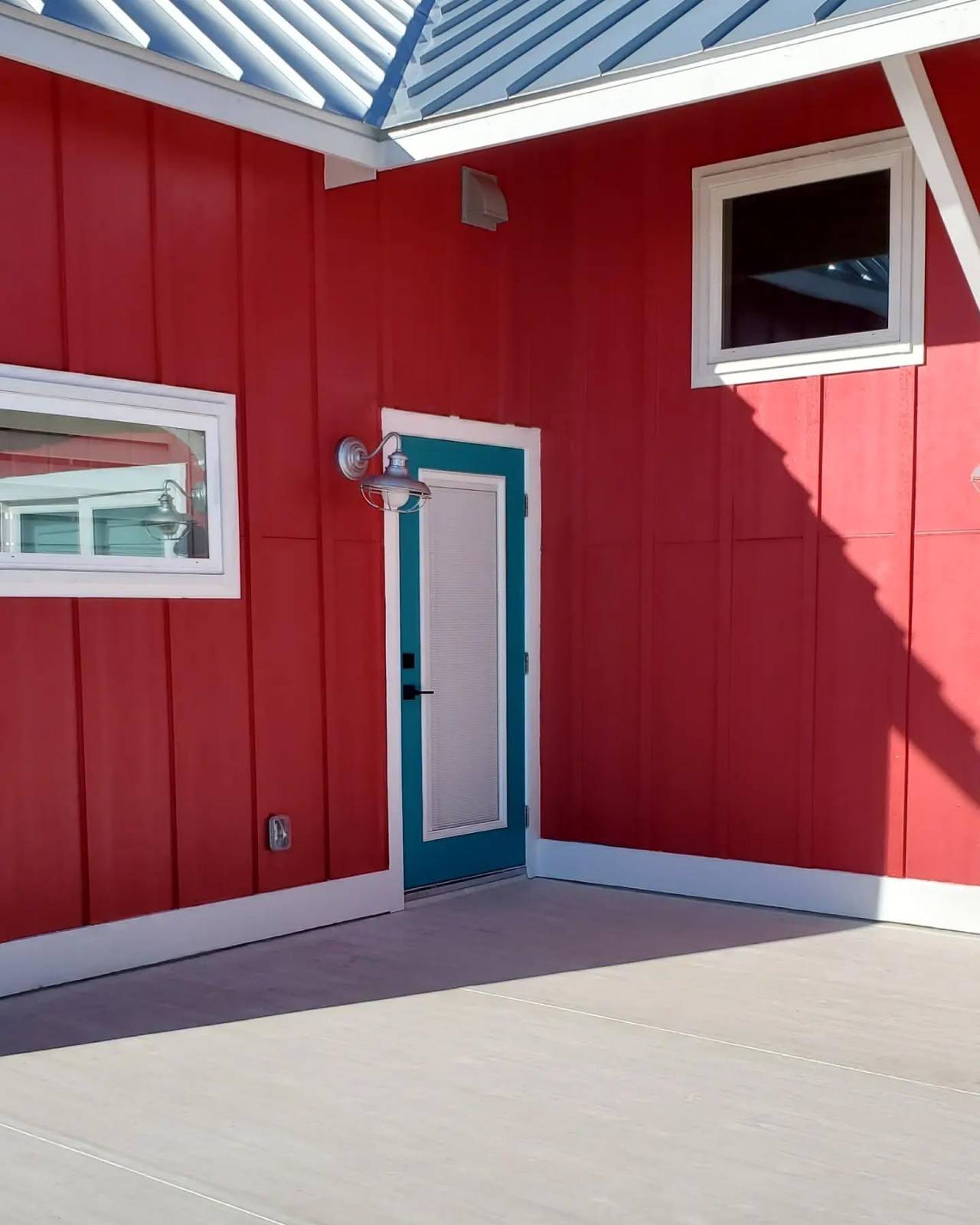 Board-and-batten entry