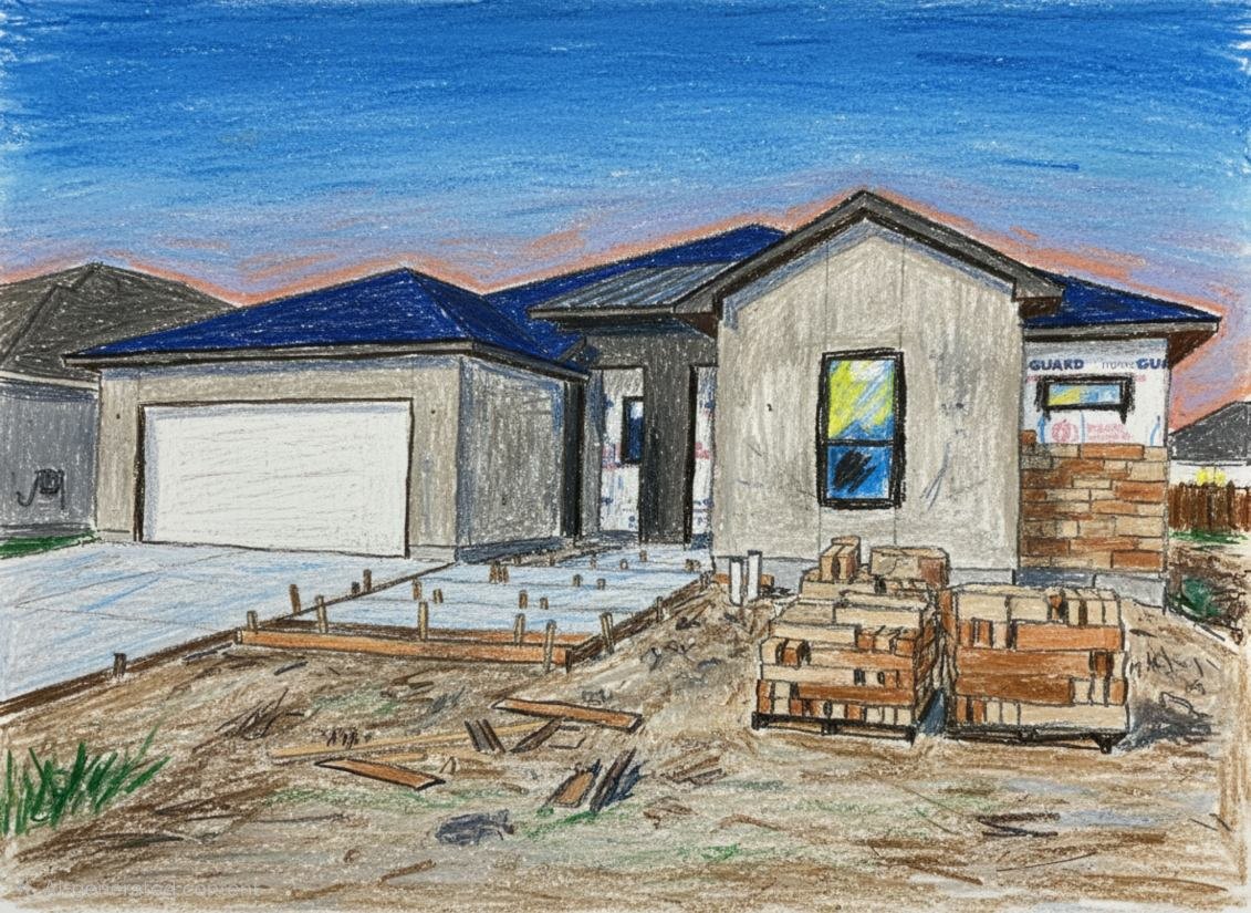 Sketch of a Manhattan Builders home currently under construction