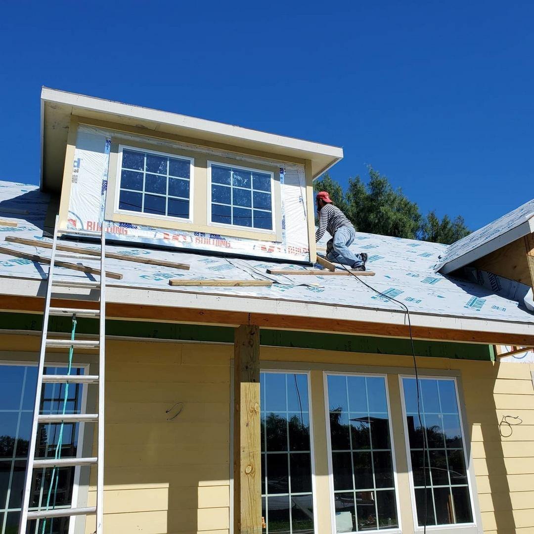 Roof going on